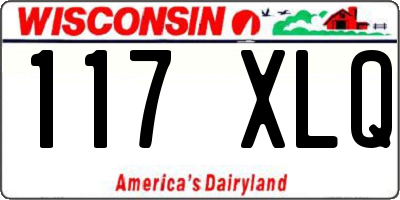 WI license plate 117XLQ