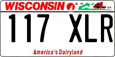 WI license plate 117XLR