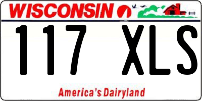 WI license plate 117XLS