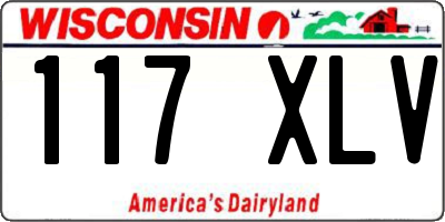 WI license plate 117XLV