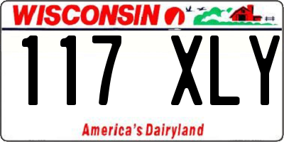 WI license plate 117XLY