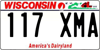 WI license plate 117XMA