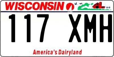 WI license plate 117XMH