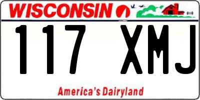 WI license plate 117XMJ