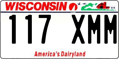 WI license plate 117XMM