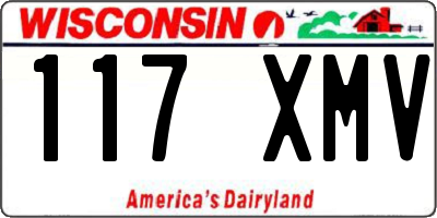 WI license plate 117XMV