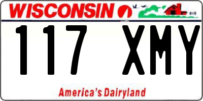 WI license plate 117XMY