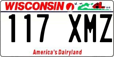 WI license plate 117XMZ