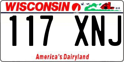 WI license plate 117XNJ
