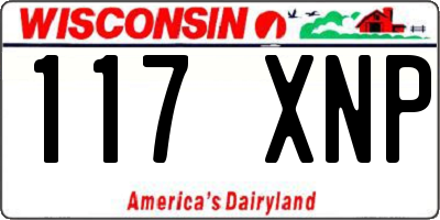 WI license plate 117XNP