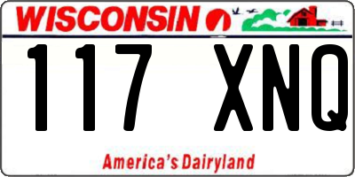 WI license plate 117XNQ
