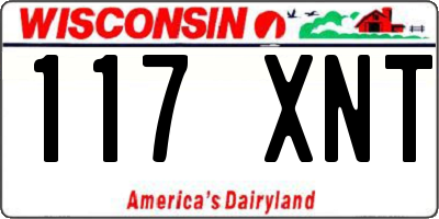 WI license plate 117XNT