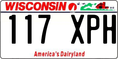 WI license plate 117XPH