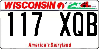 WI license plate 117XQB