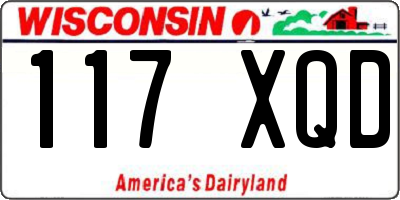 WI license plate 117XQD