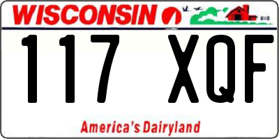 WI license plate 117XQF