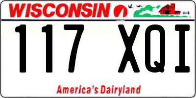 WI license plate 117XQI