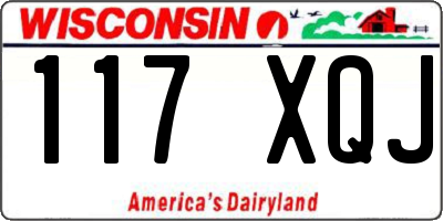 WI license plate 117XQJ
