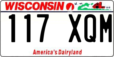 WI license plate 117XQM