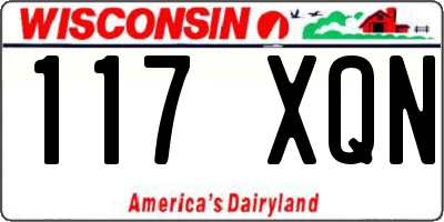 WI license plate 117XQN