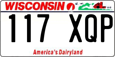 WI license plate 117XQP
