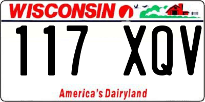 WI license plate 117XQV