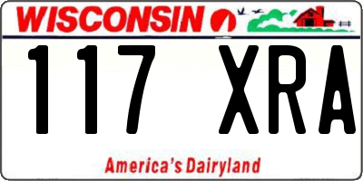 WI license plate 117XRA