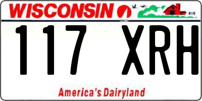 WI license plate 117XRH