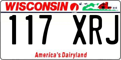WI license plate 117XRJ