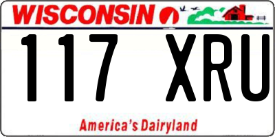 WI license plate 117XRU