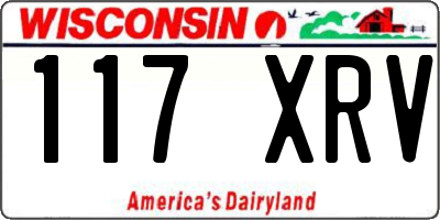 WI license plate 117XRV
