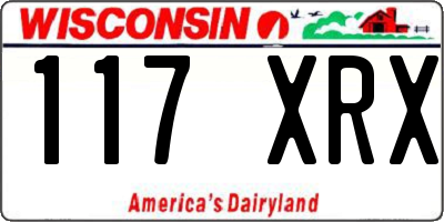 WI license plate 117XRX