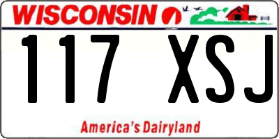 WI license plate 117XSJ