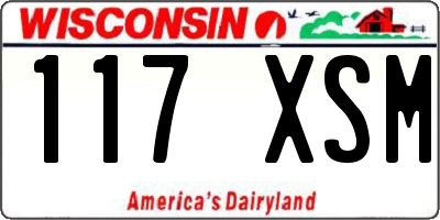WI license plate 117XSM