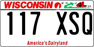 WI license plate 117XSQ