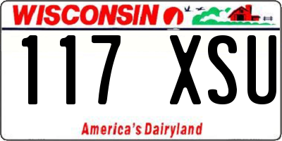 WI license plate 117XSU