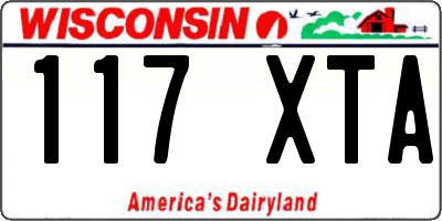 WI license plate 117XTA