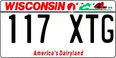 WI license plate 117XTG