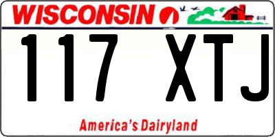 WI license plate 117XTJ