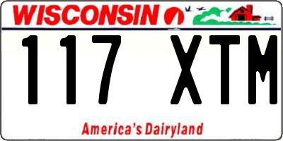 WI license plate 117XTM