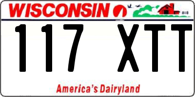 WI license plate 117XTT