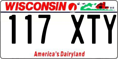 WI license plate 117XTY