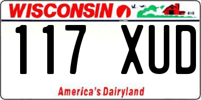 WI license plate 117XUD