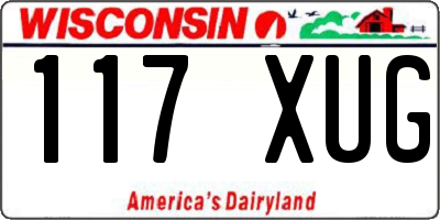 WI license plate 117XUG