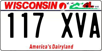WI license plate 117XVA