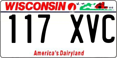 WI license plate 117XVC