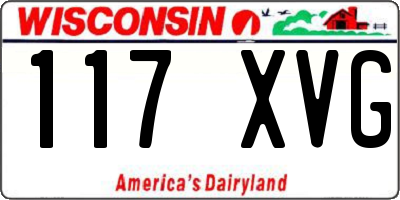 WI license plate 117XVG