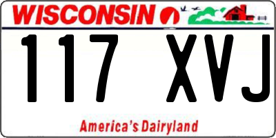 WI license plate 117XVJ
