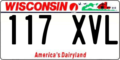 WI license plate 117XVL
