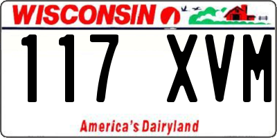 WI license plate 117XVM